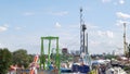 top view of amusement park, carnival or festival called GrÃÂ¶ÃÅ¸te Kirmes am Rhein.